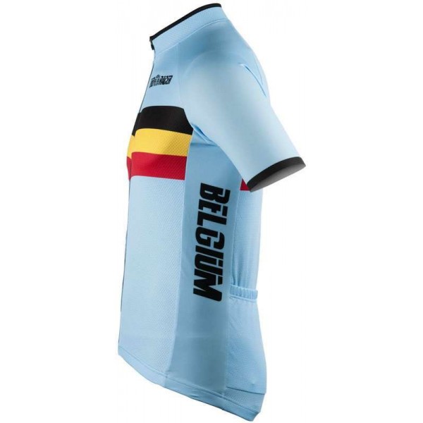 Maglia ciclismo BELGIO 2022 manica corta (cerniera lunga) nazionale di ciclismo