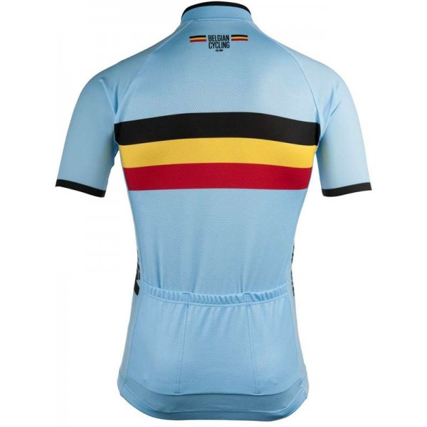 Maglia ciclismo BELGIO 2022 manica corta (cerniera lunga) nazionale di ciclismo