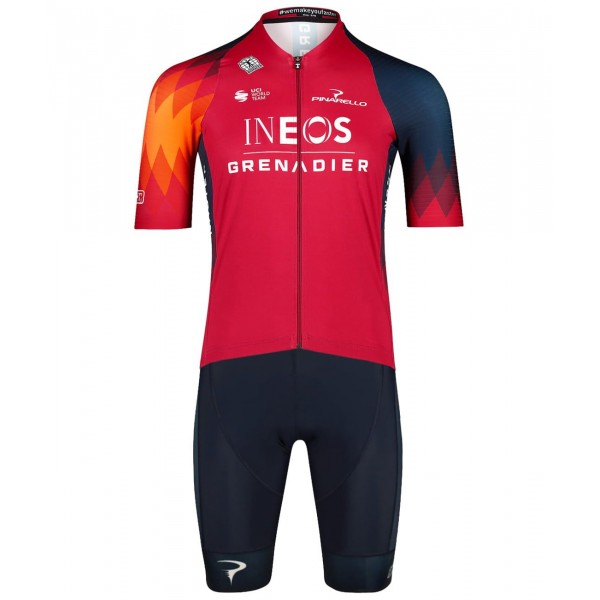 Pantaloncini con bretelle INEOS GRENADIERS 2023 ICON della squadra di ciclismo professionale