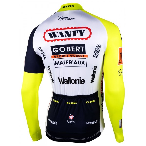 Intermarché-Wanty-Gobert Matériaux 2022 Maglia da ciclismo a maniche lunghe Squadra di ciclismo professionale