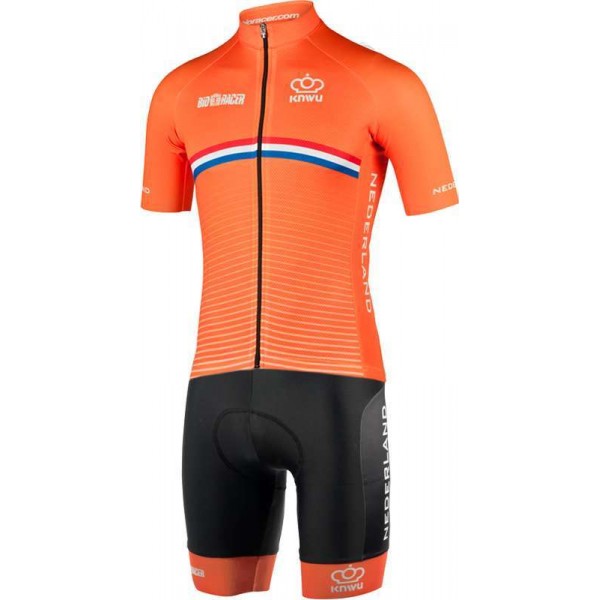 PAESI BASSI 2022 completo (maglia ciclismo maniche corte + salopette) nazionale di ciclismo