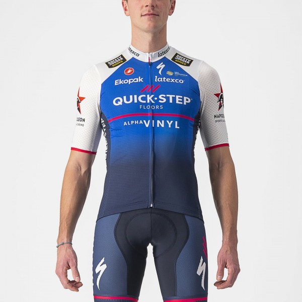 Quick Step Alpha Vinyl 2022 Competizione maglia da ciclismo a maniche corte squadra di ciclismo professionale