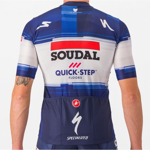 Completo Soudal Quick-Step 2023 (maglia ciclismo Cometizione + salopette Competizione) squadra ciclistica professionistica