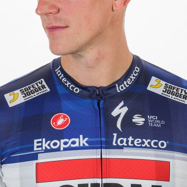 Soudal Quick-Step 2023 Competizione maglia da ciclismo a manica corta squadra di ciclismo professionale