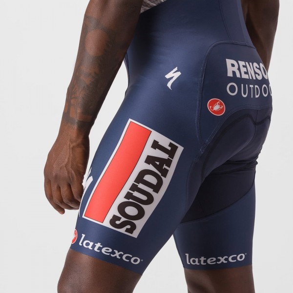 Pantaloncini con bretelle Soudal Quick-Step 2023 GRATIS AERO RC PRO della squadra di ciclisti professionisti