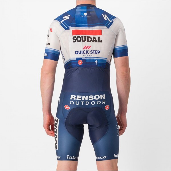 Tuta da cronometro Soudal Quick-Step 2023 SANREMO RC SPEED squadra di ciclisti professionisti