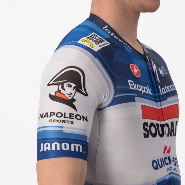 Tuta da cronometro Soudal Quick-Step 2023 SANREMO RC SPEED squadra di ciclisti professionisti