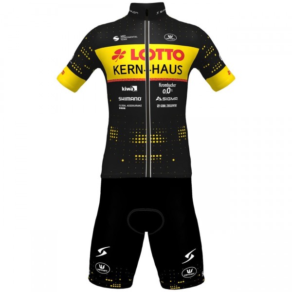 Maglia da ciclismo Team Lotto-Kern Haus 2022 manica corta (cerniera lunga) squadra di ciclismo professionale