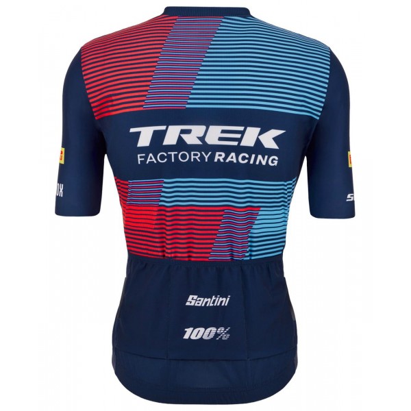 Maglia da ciclismo Trek Factory Racing XC 2023 manica corta (zip lunga) Team di ciclismo professionistico