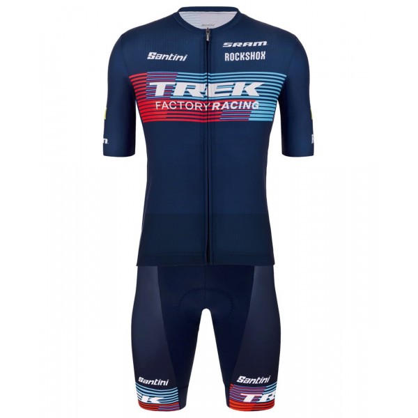 Maglia da ciclismo Trek Factory Racing XC 2023 manica corta (zip lunga) Team di ciclismo professionistico